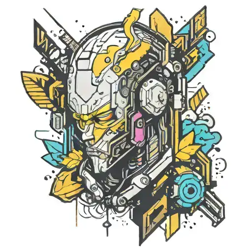 cyberpunk 2077 abstract tattoo tattoo design idea