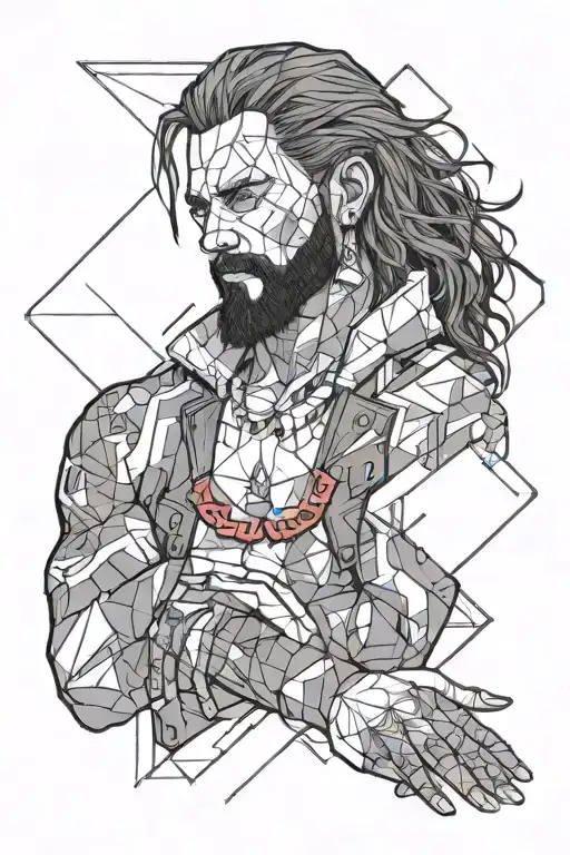 cyberpunk 2077 johny silverhand tattoo design idea