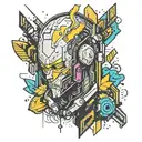 cyberpunk 2077 abstract tattoo tattoo design idea
