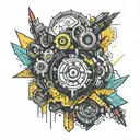 cyberpunk 2077 abstract tattoo tattoo design idea