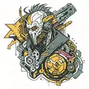 cyberpunk 2077 abstract tattoo tattoo design idea