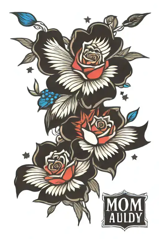 mom's 4th of July birthday tattoo design idea