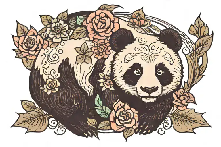 panda chest tattoo tattoo design idea