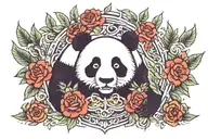 panda chest tattoo tattoo design idea