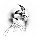  swallow bird  black and white tattoo design idea
