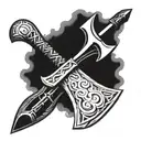 bearded axe tattoo design idea
