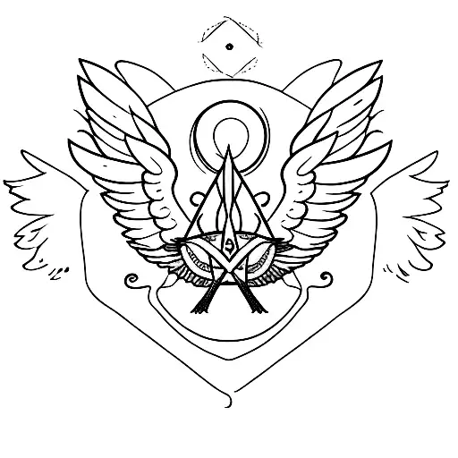 anjo seraphim tattoo design idea