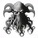 cthulhu head tattoo design idea