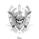 Trojan warrior with caduceus  tattoo design idea