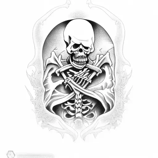 Grim Reaper Cemetery Scary Dark Twisted tattoo design idea
