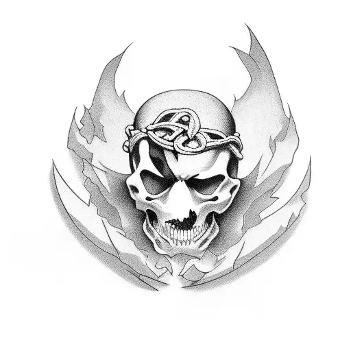 Cemetery Scary Dark Twisted tattoo design idea