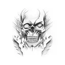 Cemetery Scary Dark Twisted tattoo design idea