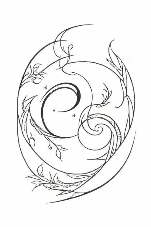 virgo sun, scorpio moon, aries rising tattoo design idea