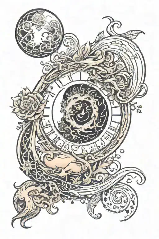 virgo sun, scorpio moon, aries rising tattoo design idea