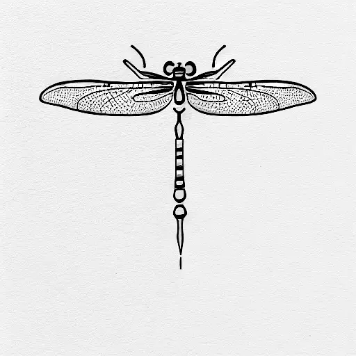 Dragonfly and rose tattoo design idea