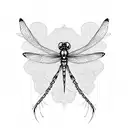 Dragonfly and rose tattoo design idea