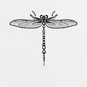 Dragonfly and rose tattoo design idea