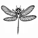 Dragonfly and rose tattoo design idea
