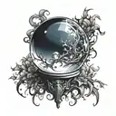 Crystal ball tattoo design idea
