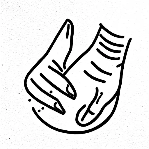 manos tomadas tattoo design idea