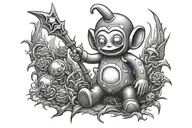 Horror Teletubby tattoo design idea