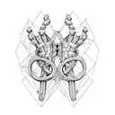 corazon real formado por dos manos cogidas tattoo design idea