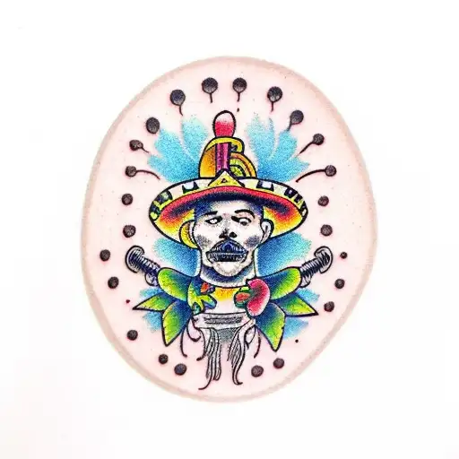 Mexican mariachi tattoo design idea