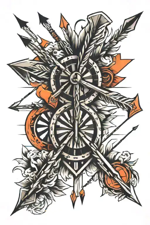 arrows darts themed tattoo tattoo design idea