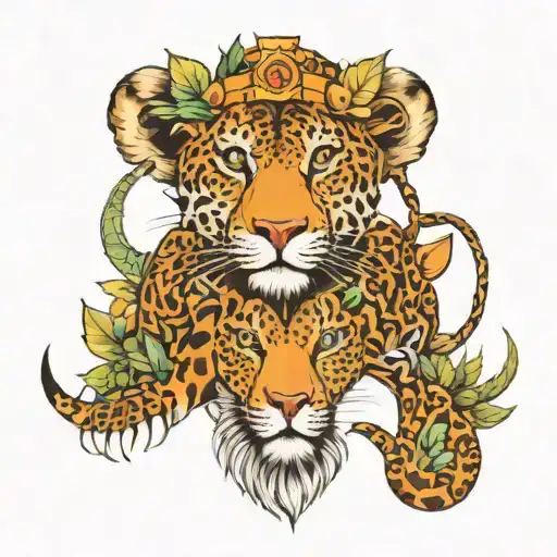 safari jungle tattoo design idea