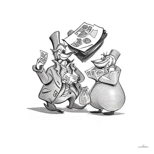 scrooge mcduck casino tattoo design idea