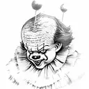 pennywise clown from it tattoo design idea