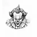 pennywise clown from it tattoo design idea