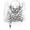pennywise clown from it tattoo design idea