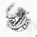pennywise clown from it tattoo design idea