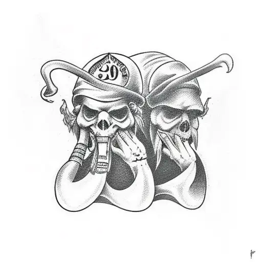 see no evil, hear no evil, speak no evil tattoo design idea