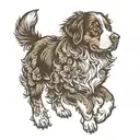 bernese mountain dog male tatoo b/w tattoo design idea