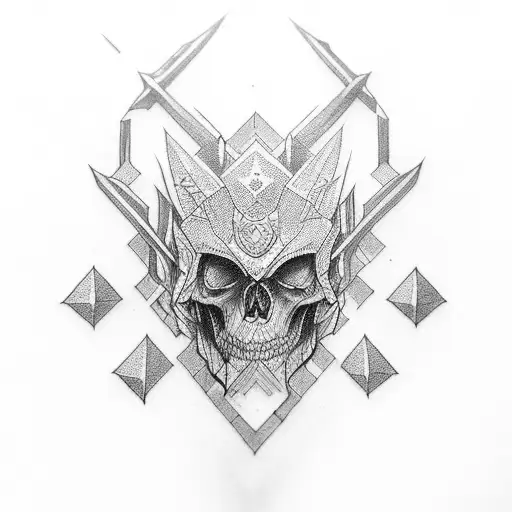 crossed hammers tattoo design idea