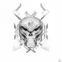 crossed hammers tattoo design idea