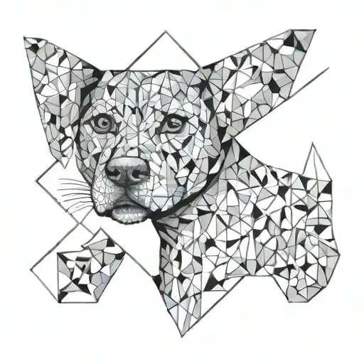 my pet dog sitting tattoo design idea