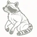 tactical police racoon tattoo design idea