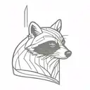 tactical police racoon tattoo design idea