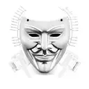 anonymous mask in half with traces of electrical circuits, very detailed, with programming codes tattoo design idea