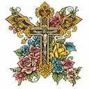 crucifix tattoo design idea