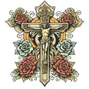 crucifix tattoo design idea