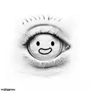 A sad smiley face crying  tattoo design idea