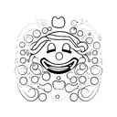 A sad smiley face crying  tattoo design idea