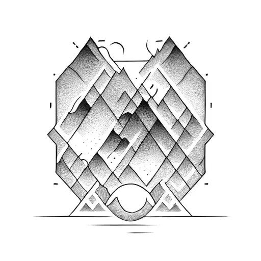 Sand dune tattoo design idea