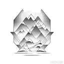 Sand dune tattoo design idea