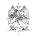 Sand dune tattoo design idea