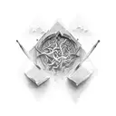 with pain comes strength tattoo design idea